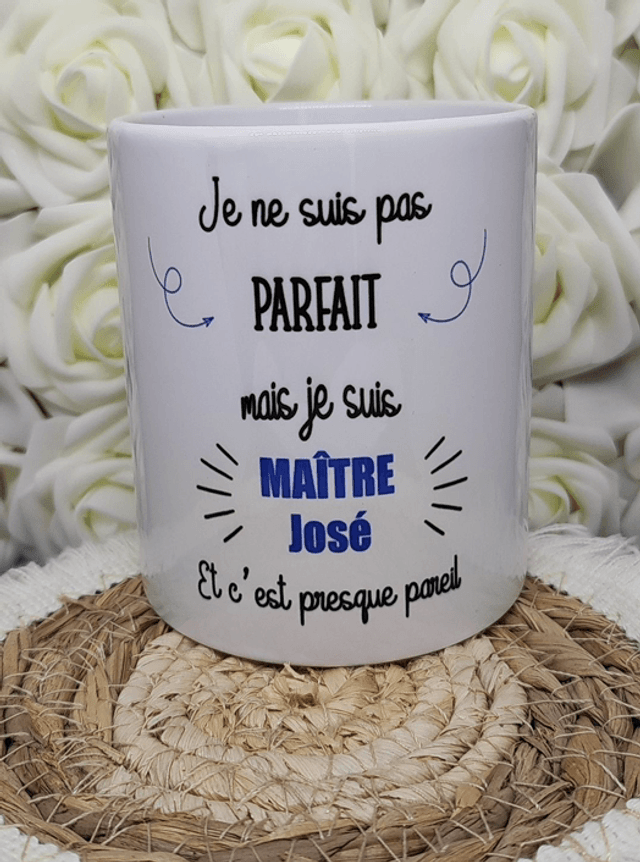 Pot à crayons « maître (sse)  + prénom » 