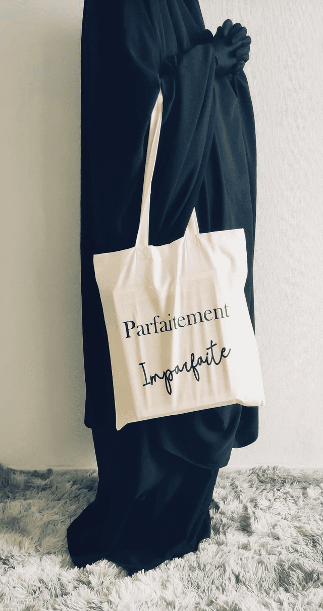 Tote bag &quot; Parfaitement Imparfaite&quot;