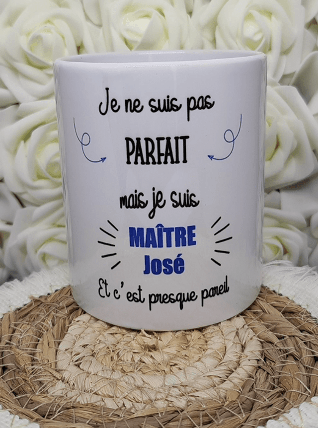 Pot à crayons « maître (sse)  + prénom » 